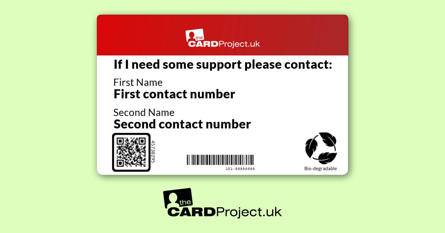 Heart Condition Awareness Medical ID Alert Card  (REAR)